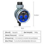 Aqualin Automatic Garden Water Timer Ball Valve #21025 Easy Install on 3/4" Faucet or Tap Adjustable Frequency and Run Time Manual Watering Durable with Robust Ball Valve
