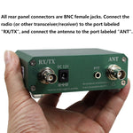 Shortwave Tuned Filter Amplifier 3-30MHz Adjustable Gain 0-30dB Narrow Band Filter BNC Interface RX TX PTT DC Power Supply with Transmit and Pass Modes