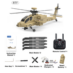 LinkMejor F11-S 1:32 AH-64 Apache Scale 2.4G 6CH GPS Altitude Hold Optical Flow Positioning 5.8G FPV Camera Dual Brushless Motor Flybarless RC Helicopter RTF
