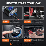 7500A Car Jumper Starter with 150PSI Tire Inflator Power Bank Portable Multi-functional All in one Machine
