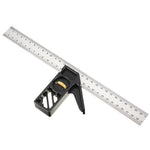 LinkMejor Adjustable 300mm Aluminum Alloy Combination Square 45 90 Degree Angle Scriber Steel Ruler Woodworking Line Locator Ruler DIY Carpenter Measuring Tool