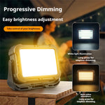 Portable Rechargeable Solar Charging Camping Light 360° Lighting Car Repair With Magnet Flashlight COB Car Maintenance Hook Lamp