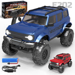 LinkMejor E201 E202 RTR 1/20 2.4G 4WD RC Car Rock Crawler Off-Road Climbing Truck LED Light Full Proportional Control Straight Bridge Aluminum Axles Central Differential Vehicles Models Toys