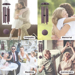 Outdoor Deep Tone Wind Chimes 45° Memorial Wind Chimes Metal Pipe Wind Chime