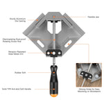 4pcs Right Angle Clamps Housolution Single Handle 90° Aluminum Alloy Corner Clamp Clamps for Woodworking Adjustable Swing Jaw Woodworking Tools Photo Frame Vise Holder