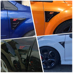 LinkMejor FORD FOCUS MK2 MK3 FIESTA ST Style ZETEC WING VENTS ABS - BLUE LOGO UK