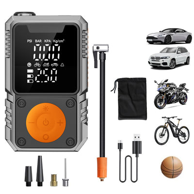 LinkMejor Digital Wireless Air Pump LCD Display Tire Inflator Portable Inflatable High-power Air Compressor for Car Motorcycle Ball Fast Inflation ST-9656A