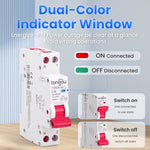 LinkMejor 16A/40A RCBO Residual Current Circuit Breaker 1P+N Type-B/C Curve 30mA Leakage Overload Protection Short Circuit Protection