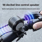LinkMejor 98 dB Mini Bicycle Horn Bluetooth 5.0 Speaker Waterproof Dustproof Aluminum Alloy Wire-controlled Warning Bell for Bike Motorcycle Riding Safety