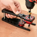 LinkMejor Flat Vertical Drilling Jig 6mm 8mm 10mm Replaceable Drill Sleeves Woodtable MFT Woodworking Positioning Hole Puncher