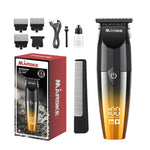 LinkMejor MS-5066 Professional Hair Clipper 7200RPM Motor 800mAh Battery Cordless USB Recharge R-Shaped Blade Digital Display Adjustable Comb Trimmer