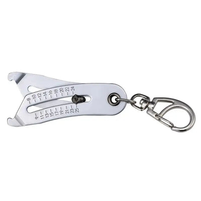 Iron Thread Size Checker Keychain Portable Caliper Gauge Metric/Imperial Units Quick Accurate Measurement Engraved Markings Corrosion-Resistant