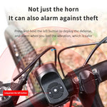 140dB High Sound Bicycle Bell Horn 4 Sound Modes 200mAh USB Chargeable Electric Horn Mountain Road Cycling Anti-theft Alarm Horn