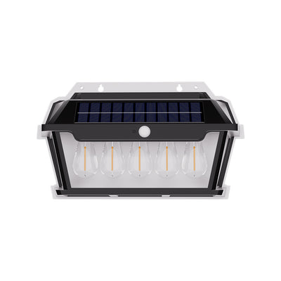 Elfeland HW-999 Solar Wall Light Motion Sensor 3 Modes Warm Light Waterproof Outdoor Garden Fence Courtyard Lamp Tungsten Bulb