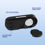 Mini Electronic Car Clock Watch Dashboard Clock Night Light Temperature LCD Backlight Digital Display Time Watch Auto Dashboard Clocks Luminous Thermometer