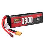 LinkMejor 2S 7.4V 3300mAh 120C 17.09Wh LiPo Battery XT60 Plug for RC Car