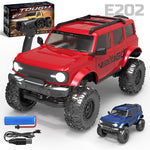 LinkMejor E201 E202 RTR 1/20 2.4G 4WD RC Car Rock Crawler Off-Road Climbing Truck LED Light Full Proportional Control Straight Bridge Aluminum Axles Central Differential Vehicles Models Toys