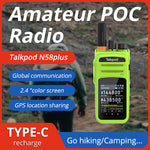 Talkpod N58plus 4G Amateur POC Walkie Talkie Smart 9.0 Android GPS Location Sharing Long Battery Type-C Fast Charging Bluetooth PTT Support Wireless Two-Way Radio with 2.4Inch HD Touch Screen