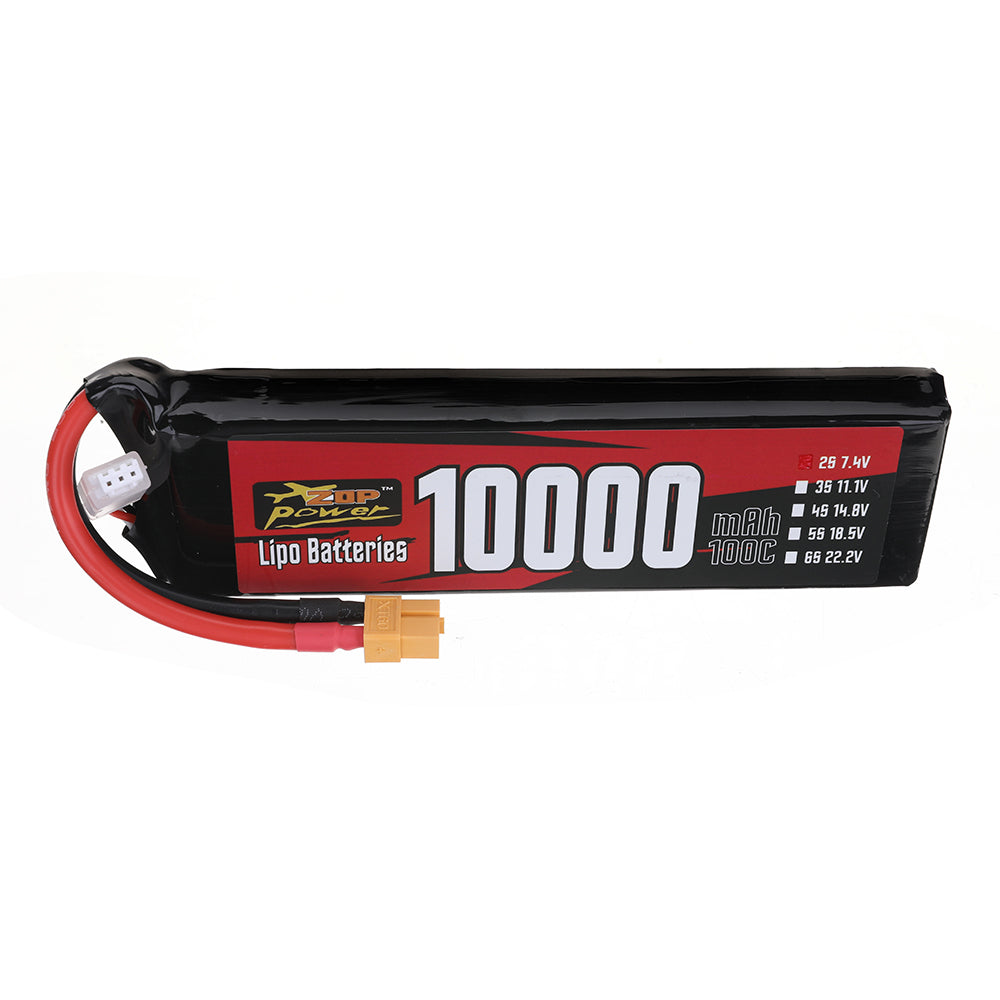 LinkMejor Power 7.4V 10000mAh 100C 2S LiPo Battery XT60 Plug for RC Drone
