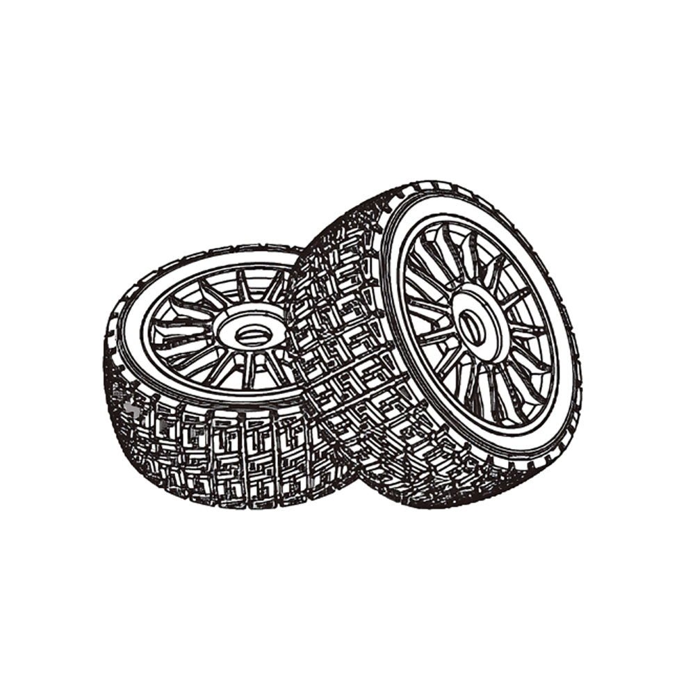 LinkMejor 7304 RC Car Original Parts Wheel Tire P73300A P73300B2