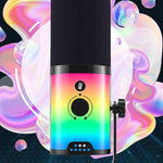 WM16 USB XLR Dynamic Microphone with RGB Lighting DSP Noise Reduction Cardioid Condenser Plug and Play for Streaming Podcast Gaming Recording Studio Mic