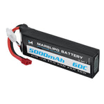 LinkMejor 7.4V 5000mAh 60C 2S Lipo Battery T Plug for RC Car