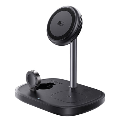 LinkMejor EnerFill FS41 15W 3-in-1 Magnetic Wireless Charger Fast Wireless Charging Stand with TEC Cooling for Smart Phones for iPhone 16 16 Pro 15 14 13 Pro Max for Samsung Galaxy Z Fold7 for Huawei Pura 80 Ulta for Apple Watch for Airpods