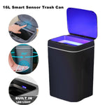 LinkMejor 16L Smart Induction Touchless Trash Can Waste Bin With Motion Sensor and Rechargeable Battery For Kitchen Bedroom Bathroom Office