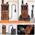 LinkMejor UV-17 Pro GPS Handheld Walkie Talkie Six Bands Wireless Copy Frequency Flashlight Type-C Charger Ham Transceiver FM Radio