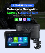 7.0 inch Portable Digital Motorcycle Dashboard GPS Navigation Display Screen Monitor BT5.0 Wireless CarPlay Moto Android Auto