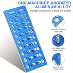 Twist-On Metal Nut & Bolt Thread Checker Set 21 Inch & 17 Metric Sizes Easy Sorting & Identification Gauge for Nuts and Bolts
