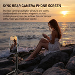 D11 Screen Mirroring Selfie Stick with Tripod 180° Rotation 4 Brightness Levels Portable Vlog Stand for iOS Android