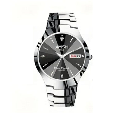LinkMejor Men Business Watch Waterproof Automatic Quartz Watches Luminous Double Date Wristwatch