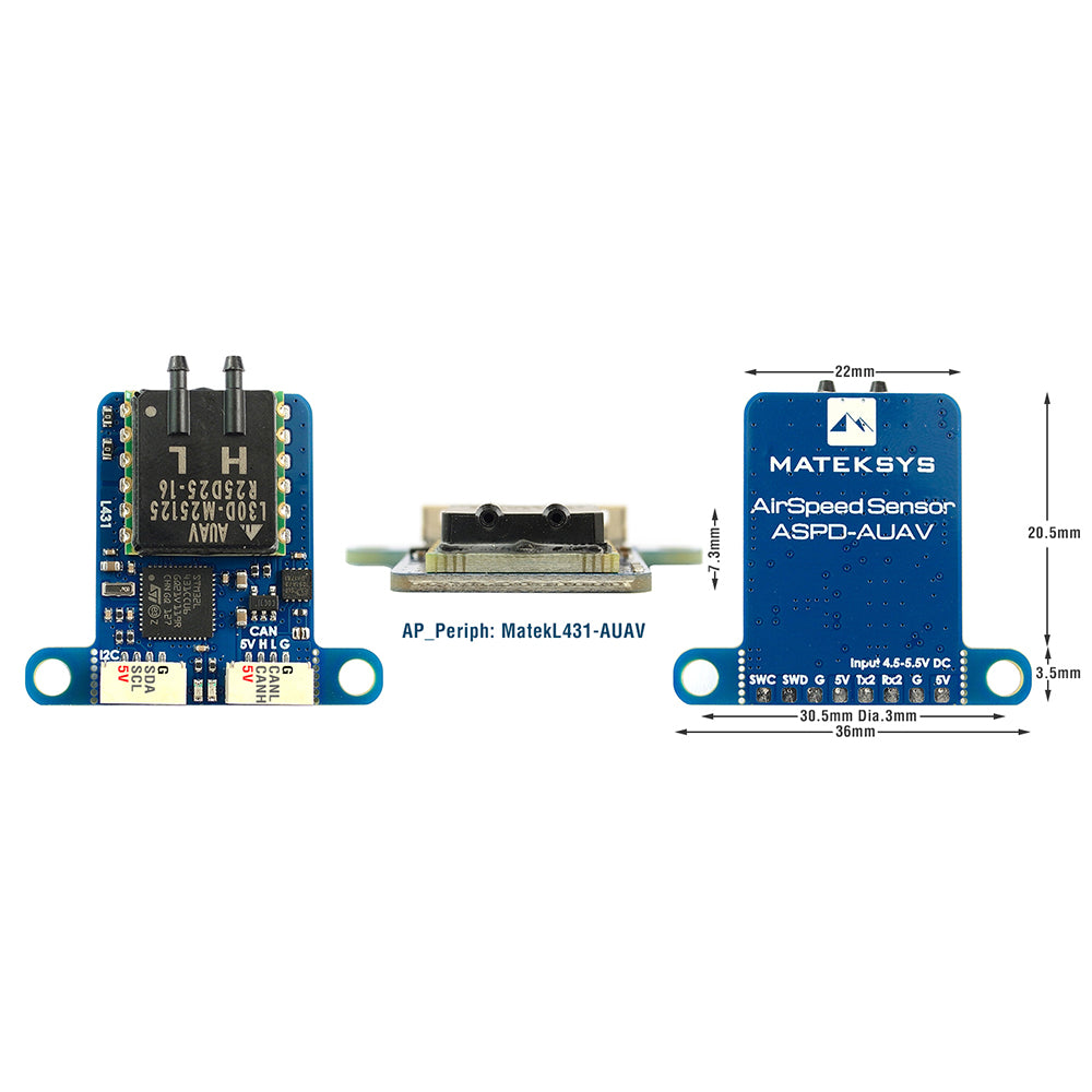 LinkMejor ASPD-AUAV Digital Airspeed Sensor AUAV-L30D L431 CAN Node All Sensors for RC FPV Fixed Wing RC Airplane