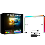 Elfeland RGB LED Light Bar Screen Sync & Music Sync Computer Monitor Ambient Backlight for Ambiance Gaming Room Setup Desktop Lighting