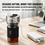 Wancle 600ml Electric Cold Brew Coffee Maker Portable Cold Brew Cup with 15-Minute Brewing One-Touch Control 1200mAh Battery Type-C Charging for Coffee & Tea