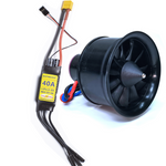 [HK Direct] Apisqueen 50mm EDF 4S 4300kV 950g Thrust Belt 11 Sheets With 40A ESC/ 64mm EDF 4S 3500kV Belt 11 Blades with 60A ESC Electric Sheath Current Fan for Aircraft Model Aircraft Engine