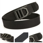 120cm Men's Tactical Nylon Belt Shooting Training Holster Simple Automatic Buckle Pant Waistband for Outdoor Leisure Sports Work
