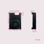 DC5V Cooling Fan Heatsink 8000RPM PWM Speed Adjustable Active Radiator Cooler with Thermal Pads for Raspberry Pi CM5/CM4