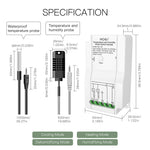 MS-103 Tuya WiFi Smart Temperature Humidity Switch Module Sensor Dual Relay Output Smart Life App Wireless Controller Work with Alexa Google