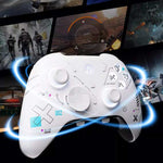 LinkMejor Tomahawk Pro Tri-mode Wireless Gaming Controller with Hall Joystick and Hall Triggers 1000Hz Polling Rate RGB Lighting 1000mAh Battery for PC Switch Android iOS with Charging Dock Pro Gamepad