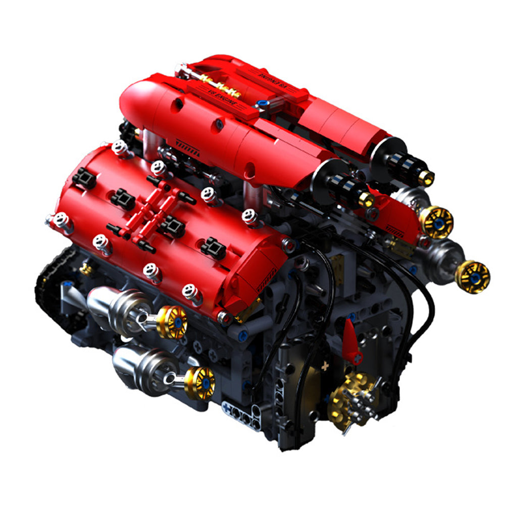 LinkMejor T5011 V8 Turbo Engine Building Blocks Brick Assembly Kit Science Discovery Toys Christmas Gifts