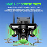 6MP WIFI IP Camera Three Lens 10X Zoom Three Screens WiFi Wireless Outdoor Monitor Security Protection CCTV Video Surveillance