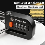 LinkMejor Motorcycle Password Disc Lock Bike High Security Anti-Theft Padlock Waterproof Alloy Bicycle Brake Rotor Lock