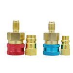 Quick Connect Coupler R1234YF to R134A Adapter HVAC Auto AC Tool High and Low Side Fittings Efficient Quick Connect