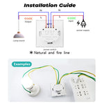 Wall-mounted Smart IR Light Switch Wave Infrared Sensor No Need Touch Tempered Glass Panel Switch Neutral Wire Needed