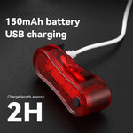 LinkMejor High Brightness Mini Bicycle Taillight 150mAH USB Charging Waterproof 3 Modes Bike Rear Light for Night Riding Safety Warning