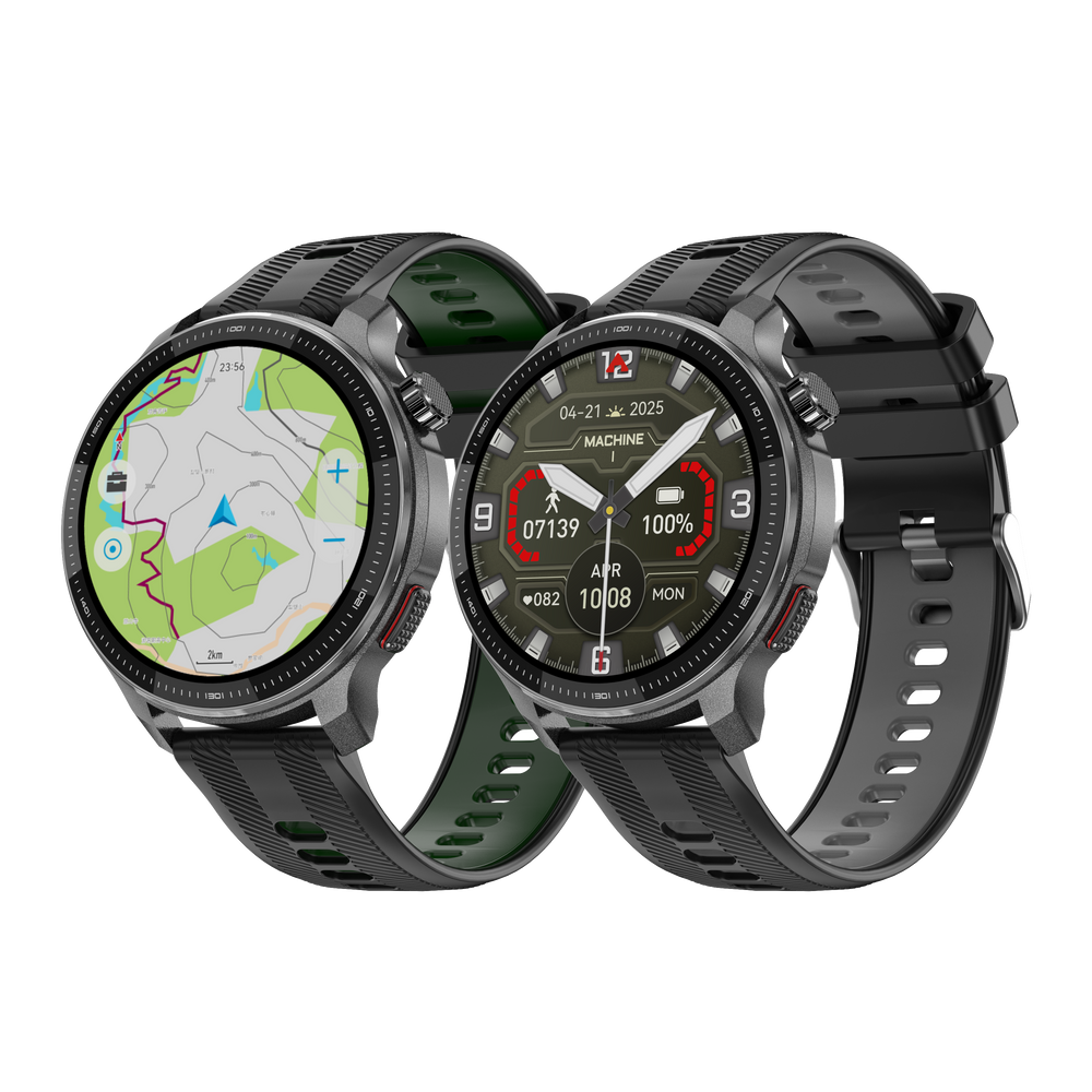 DT NO.I DTG6 1.43inch AMOLED Display GPS Offline Maps ABC Function 3ATM Waterproof bluetooth Call Heart Rate Blood Oxygen Monitor Sleep Monitoring Multi-sport Modes 3ATM Waterproof Smart Watch