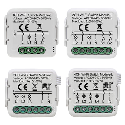 Tuya WiFi Smart Switch Module-L 1/2/3/4CH Timer Schedule Countdown Smart Life APP & Voice Control with Alexa Google Home