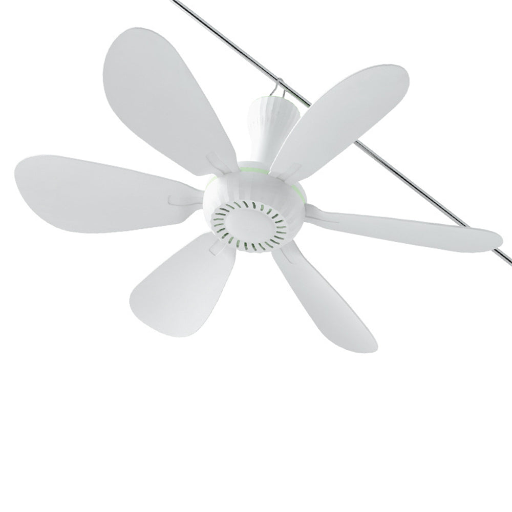 Tevorex 5 / 6 / 8 Leaves Electric Ceiling Fan Silent Low Noise Energy Saving with Remote Cable Lightweight Portable for Camping Bed Dormitory Tent